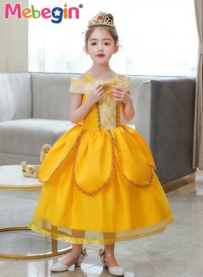 MEBEGIN Deluxe Princess Costume Set with 10PCS Accessaries, Fancy Elegant Off Shoulder Frock, Fairy Dress with Exquisite Patterns, Suitable for Party, Birthday, Funfair, Stage Performance, Cosplay and Any Other Special Occasions - Image 2